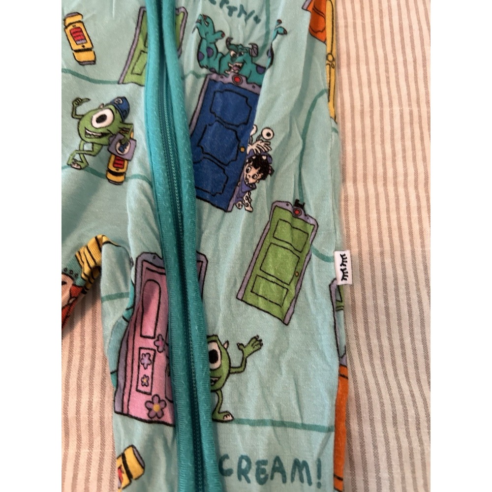 Little Sleepies Zippy Newborn Monsters Inc Scream Team Disney Bamboo Long Sleeve - Picture 4 of 10